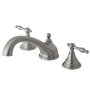 Kingston Brass Naples Deck Mounted Roman Tub Filler Brushed Nickel
