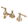 Kingston Brass 1.2 GPM Widespread Bathroom Faucet with Pop-Up Drain Assembly Polished Brass