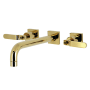 Kingston Brass Whitaker Wall Mounted Tub Filler Polished Brass