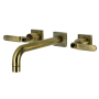 Kingston Brass Whitaker Wall Mounted Tub Filler Antique Brass