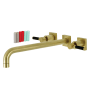 Kingston Brass Kaiser Wall Mounted Roman Tub Filler Brushed Brass