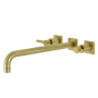 Kingston Brass Concord Wall Mounted Roman Tub Filler Brushed Brass