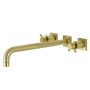 Kingston Brass Concord Wall Mounted Roman Tub Filler Brushed Brass