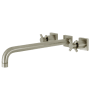 Kingston Brass Concord Wall Mounted Roman Tub Filler Brushed Nickel