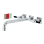 Kingston Brass Kaiser Wall Mounted Roman Tub Filler with 11-3/16" Spout Reach Polished Chrome