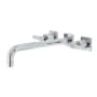 Kingston Brass Milano Wall Mounted Roman Tub Filler with 11-3/16" Spout Reach Polished Chrome