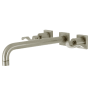 Kingston Brass NuWave Wall Mounted Roman Tub Filler with 11-3/16" Spout Reach Brushed Nickel