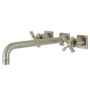 Kingston Brass Millennium Wall Mounted Tub Filler Brushed Nickel