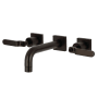 Kingston Brass Whitaker 1.2 GPM Wall Mounted Widespread Bathroom Faucet Oil Rubbed Bronze