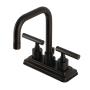 Kingston Brass Manhattan 1.2 GPM Centerset Bathroom Faucet with Pop-Up Drain Assembly Oil Rubbed Bronze