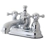 Kingston Brass English Country 1.2 GPM Centerset Bathroom Faucet with Pop-Up Drain Assembly Polished Chrome