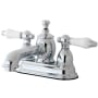 Kingston Brass English Country 1.2 GPM Centerset Bathroom Faucet with Pop-Up Drain Assembly Polished Chrome