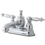 Kingston Brass Templeton 1.2 GPM Centerset Bathroom Faucet with Pop-Up Drain Assembly Polished Chrome