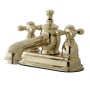 Kingston Brass English Country 1.2 GPM Centerset Bathroom Faucet with Pop-Up Drain Assembly Polished Brass