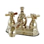 Kingston Brass Essex 1.2 GPM Centerset Bathroom Faucet with Pop-Up Drain Assembly Polished Brass