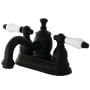 Kingston Brass English Country 1.2 GPM Centerset Bathroom Faucet with Pop-Up Drain Assembly Oil Rubbed Bronze