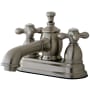 Kingston Brass English Country 1.2 GPM Centerset Bathroom Faucet with Pop-Up Drain Assembly Brushed Nickel