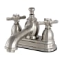 Kingston Brass Essex 1.2 GPM Centerset Bathroom Faucet with Pop-Up Drain Assembly Brushed Nickel
