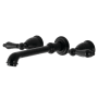 Kingston Brass English Country Wall Mounted Roman Tub Filler Matte Black