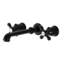 Kingston Brass English Country Wall Mounted Roman Tub Filler Matte Black