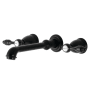 Kingston Brass Tudor Wall Mounted Roman Tub Filler Matte Black