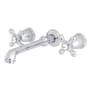 Kingston Brass English Country Wall Mounted Roman Tub Filler Polished Chrome