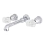 Kingston Brass Krystal Onyx Wall Mounted Roman Tub Filler Polished Chrome