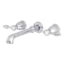 Kingston Brass Tudor Wall Mounted Roman Tub Filler Polished Chrome