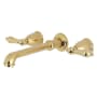 Kingston Brass English Country Wall Mounted Roman Tub Filler Polished Brass