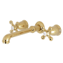 Kingston Brass English Country Wall Mounted Roman Tub Filler Polished Brass