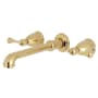 Kingston Brass English Country Wall Mounted Roman Tub Filler Polished Brass
