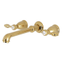 Kingston Brass Tudor Wall Mounted Roman Tub Filler Polished Brass