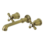 Kingston Brass English Country Wall Mounted Roman Tub Filler Antique Brass
