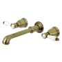 Kingston Brass Bel-Air Wall Mounted Roman Tub Filler Antique Brass