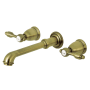 Kingston Brass Tudor Wall Mounted Roman Tub Filler Antique Brass