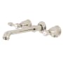 Kingston Brass Tudor Wall Mounted Roman Tub Filler Polished Nickel