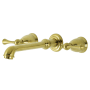 Kingston Brass English Country Wall Mounted Roman Tub Filler Brushed Brass