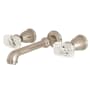 Kingston Brass Krystal Onyx Wall Mounted Roman Tub Filler Brushed Nickel