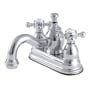 Kingston Brass English Country 1.2 GPM Centerset Bathroom Faucet with Pop-Up Drain Assembly Polished Chrome