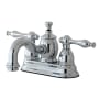 Kingston Brass Naples 1.2 GPM Centerset Bathroom Faucet with Pop-Up Drain Assembly Polished Chrome