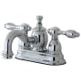 Kingston Brass Tudor 1.2 GPM Centerset Bathroom Faucet with Pop-Up Drain Assembly Polished Chrome