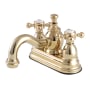 Kingston Brass English Country 1.2 GPM Centerset Bathroom Faucet with Pop-Up Drain Assembly Polished Brass
