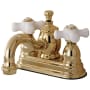 Kingston Brass English Country 1.2 GPM Centerset Bathroom Faucet with Pop-Up Drain Assembly Polished Brass