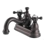 Kingston Brass English Country 1.2 GPM Centerset Bathroom Faucet with Pop-Up Drain Assembly Oil Rubbed Bronze