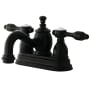 Kingston Brass Tudor 1.2 GPM Centerset Bathroom Faucet with Pop-Up Drain Assembly Oil Rubbed Bronze