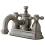 Kingston Brass English Country 1.2 GPM Centerset Bathroom Faucet with Pop-Up Drain Assembly Brushed Nickel