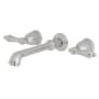 Kingston Brass English Country 1.2 GPM Wall Mounted Widespread Bathroom Faucet Polished Chrome