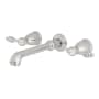 Kingston Brass Tudor 1.2 GPM Wall Mounted Widespread Bathroom Faucet Polished Chrome