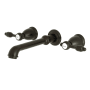 Kingston Brass Tudor 1.2 GPM Wall Mounted Widespread Bathroom Faucet Oil Rubbed Bronze