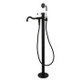 Kingston Brass Paris Floor Mounted Tub Filler – Includes Hand Shower Matte Black